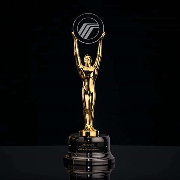 24K gold-plated award with starfire crystal and black marble base.... from ASI 84592 St Regis Group / R S Owens & Co Inc