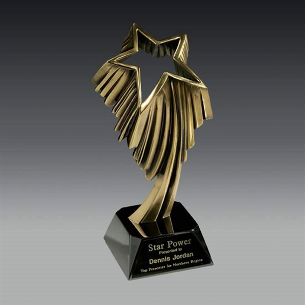 Shooting star award gives drama and movement to the sculpture.... from ASI 84592 St Regis Group / R S Owens & Co Inc