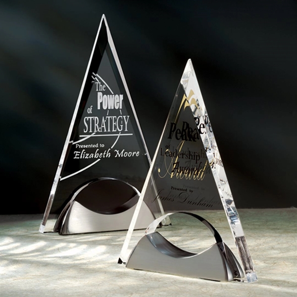 Acrylic award with satin nickel base.... from ASI 84592 St Regis Group / R S Owens & Co Inc