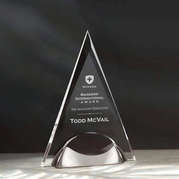 Acrylic award with satin nickel base.... from ASI 84592 St Regis Group / R S Owens & Co Inc