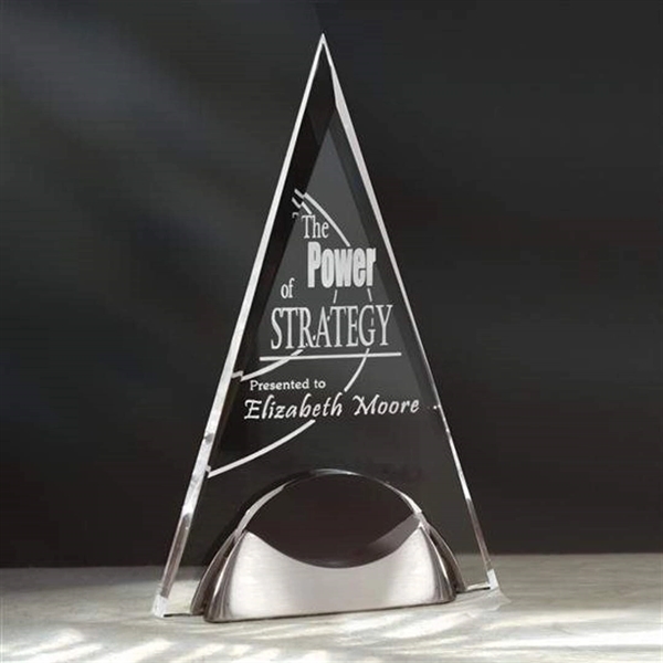 Acrylic award with satin nickel base.... from ASI 84592 St Regis Group / R S Owens & Co Inc