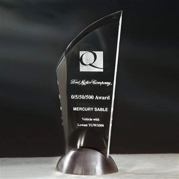 Acrylic award with satin nickel base.... from ASI 84592 St Regis Group / R S Owens & Co Inc