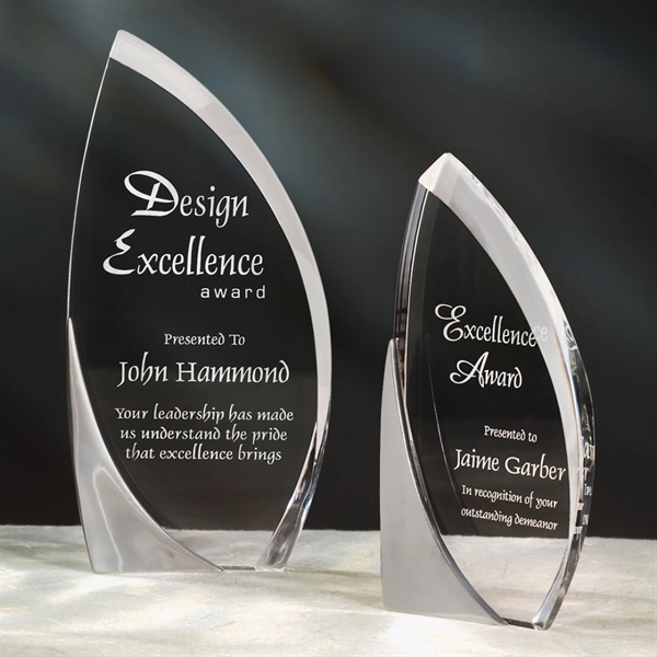 Acrylic award with satin nickel base.... from ASI 84592 St Regis Group / R S Owens & Co Inc