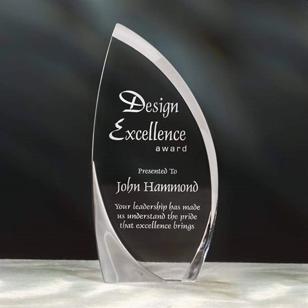 Acrylic award with satin nickel base.... from ASI 84592 St Regis Group / R S Owens & Co Inc