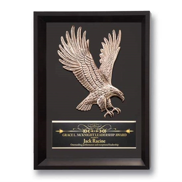 This detailed antique bronze finished eagle plaque casting is displayed on... from ASI 84592 St Regis Group / R S Owens & Co Inc