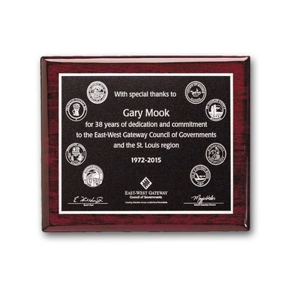 The rich Photocast relief process features a recessed, textured background (black... from ASI 84592 St Regis Group / R S Owens & Co Inc