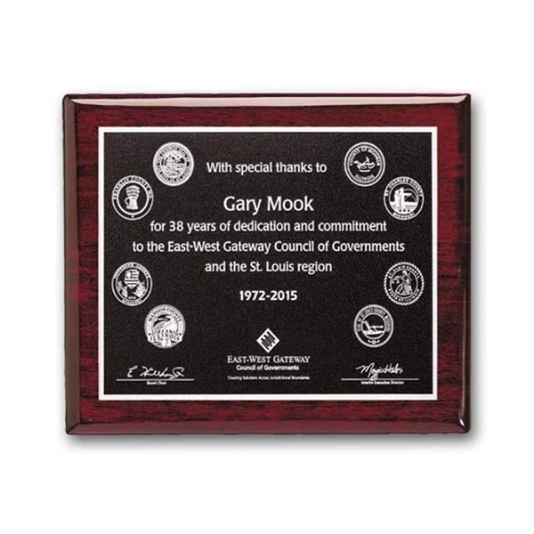 The rich Photocast relief process features a recessed, textured background (black... from ASI 84592 St Regis Group / R S Owens & Co Inc