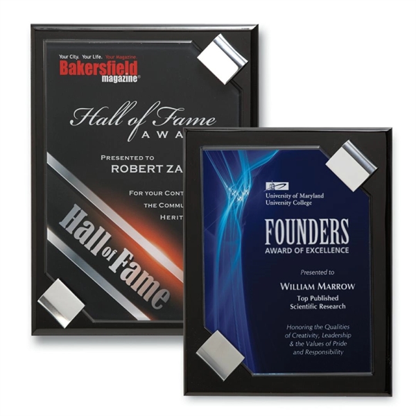 Acrylic and aluminum on black piano finish; wall plaque.... from ASI 84592 St Regis Group / R S Owens & Co Inc