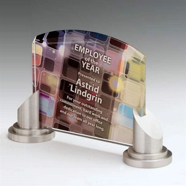 Acrylic award with brushed aluminum base; 10" x 6 1/2".... from ASI 84592 St Regis Group / R S Owens & Co Inc