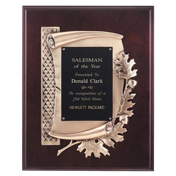 Antique bronze oak leaf plaque, 12" x 15".... from ASI 84592 St Regis Group / R S Owens & Co Inc