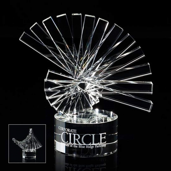Cut and beveled optical crystal rods are spiraled together in this... from ASI 84592 St Regis Group / R S Owens & Co Inc
