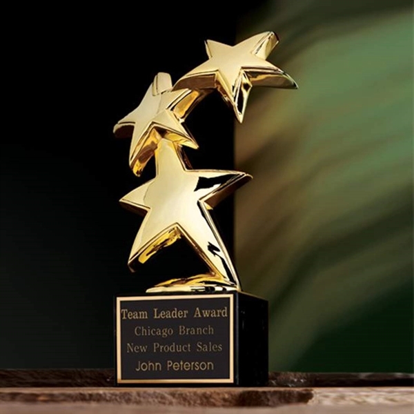 Gold constellation award with black marble base.... from ASI 84592 St Regis Group / R S Owens & Co Inc