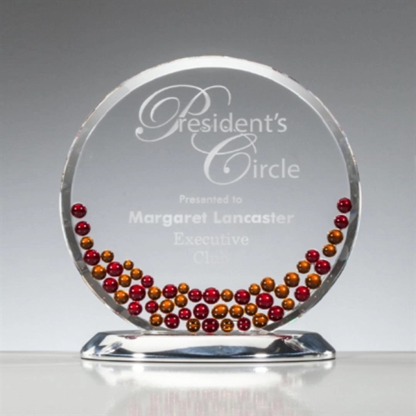 Starfire crystal disk is complimented by a mosaic of ruby and... from ASI 84592 St Regis Group / R S Owens & Co Inc