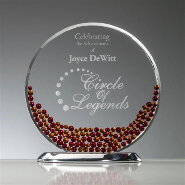 Starfire crystal disk is complimented by a mosaic of ruby and... from ASI 84592 St Regis Group / R S Owens & Co Inc