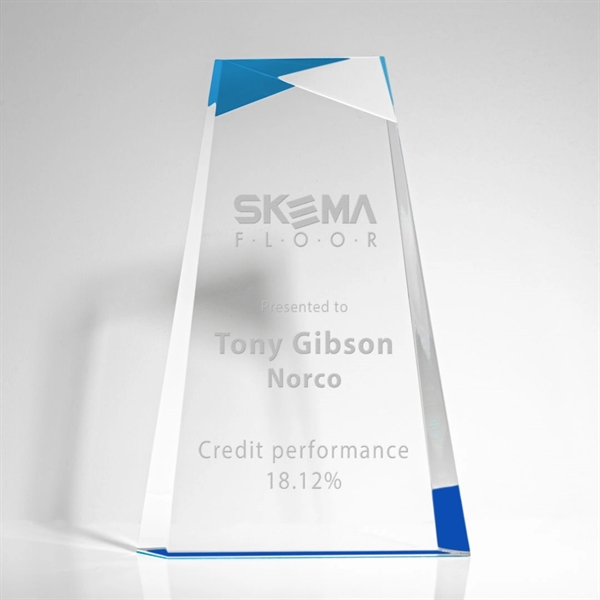 Acrylic award with ice blue mirrored reflector.... from ASI 84592 St Regis Group / R S Owens & Co Inc