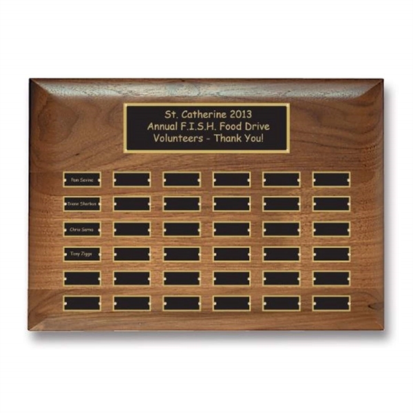 Elegant black brass header plated plaque.... from ASI 84592 St Regis Group / R S Owens & Co Inc