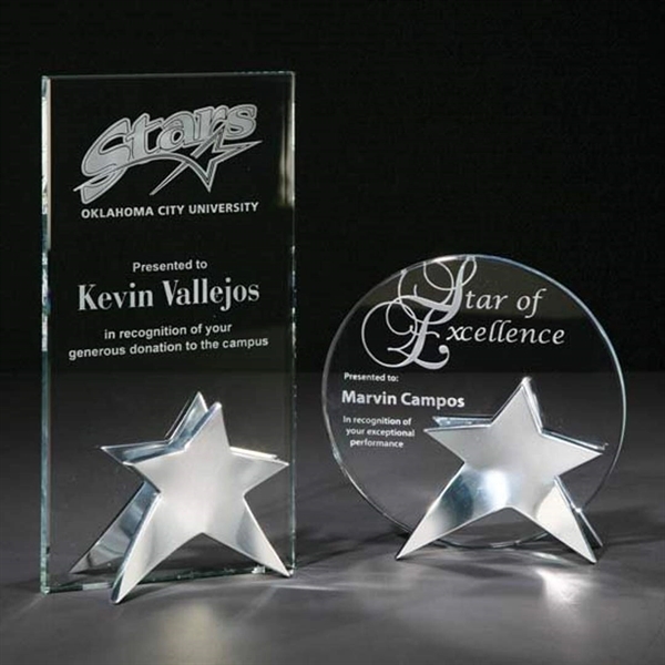Starfire Crystal Award with Aluminum Base.... from ASI 84592 St Regis Group / R S Owens & Co Inc