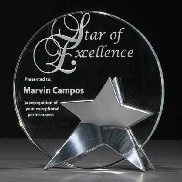 Starfire Crystal Award with Aluminum Base.... from ASI 84592 St Regis Group / R S Owens & Co Inc