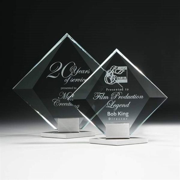 Aluminum and starfire crystal award.... from ASI 84592 St Regis Group / R S Owens & Co Inc