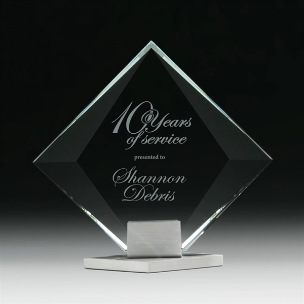 Aluminum and starfire crystal award.... from ASI 84592 St Regis Group / R S Owens & Co Inc