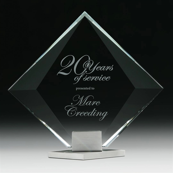 Aluminum and starfire crystal award.... from ASI 84592 St Regis Group / R S Owens & Co Inc