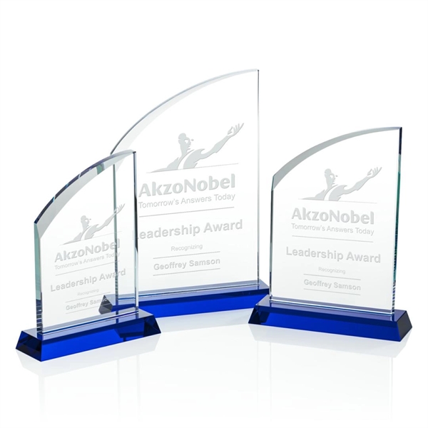 The Allingham award combines a contrasting blue optical crystal base and... from ASI 84592 St Regis Group / St Regis