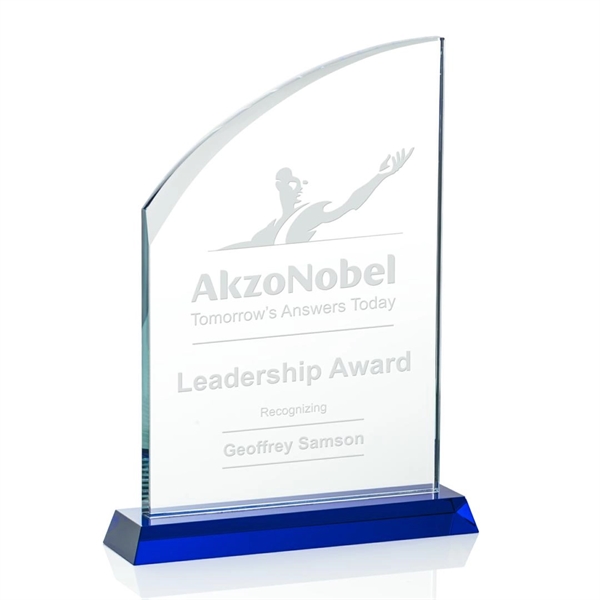 The Allingham award combines a contrasting blue optical crystal base and... from ASI 84592 St Regis Group / St Regis