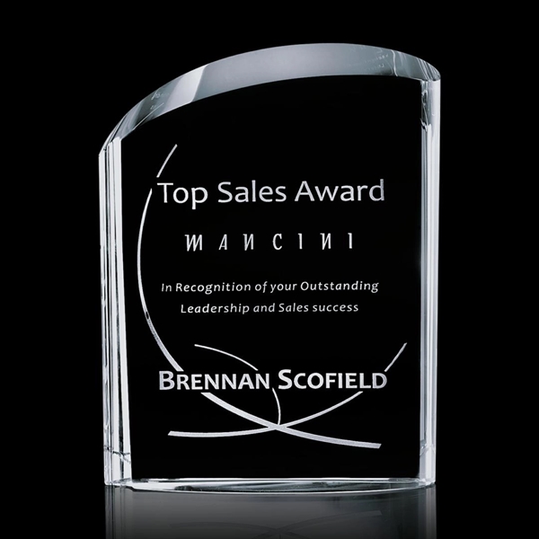 Curved, stunning unique shaped thick optical award.... from ASI 84592 St Regis Group / St Regis