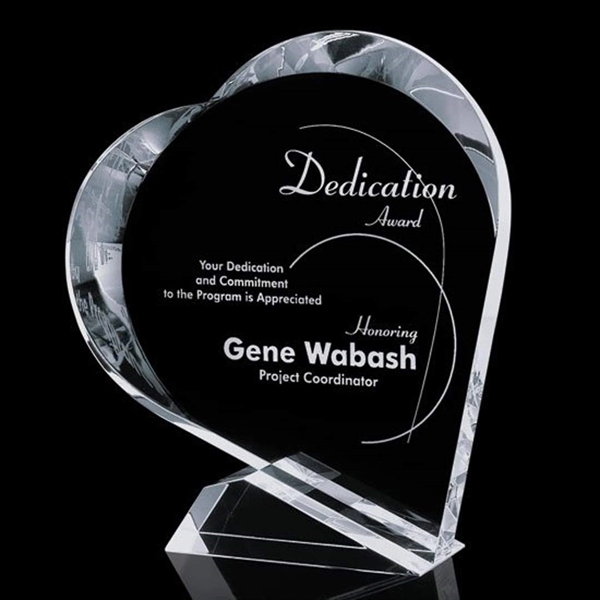 Heart shaped optical crystal award.... from ASI 84592 St Regis Group / St Regis