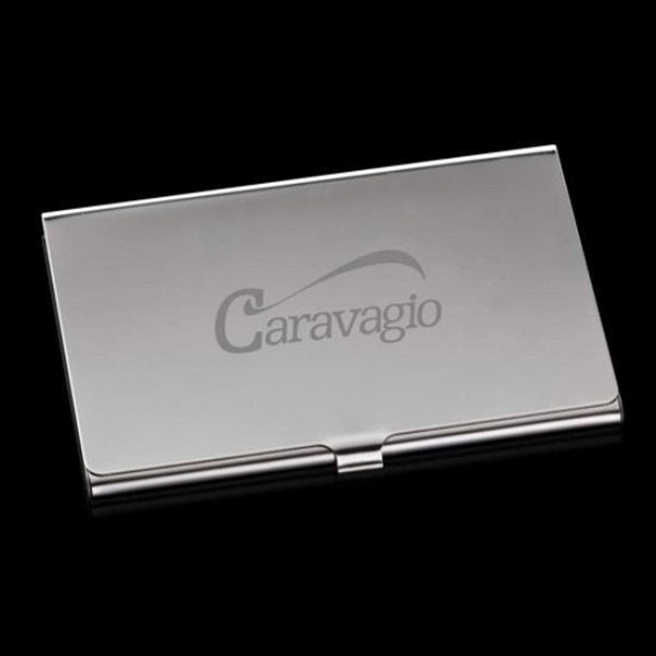 Polished stainless steel business card case.... from ASI 84592 St Regis Group