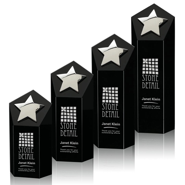 Dorchester Star Award - Black/Silver 6"... from ASI 84592 St Regis Group / St Regis