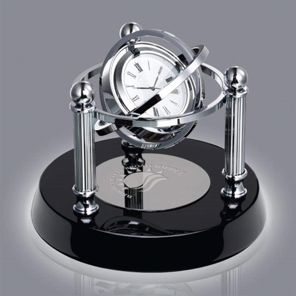 Blanchard Clock - Black/Chrome 6"... from ASI 84592 St Regis Group
