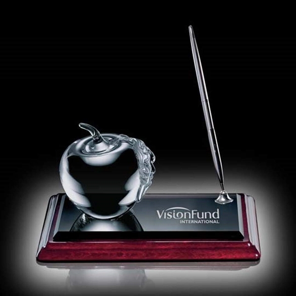 Charming Pen set features a crystal apple... from ASI 84592 St Regis Group / St Regis