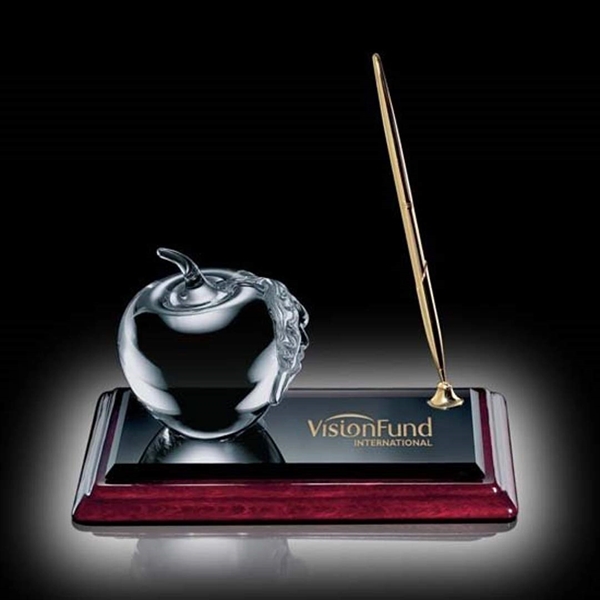 Charming Pen set features a crystal apple... from ASI 84592 St Regis Group / St Regis