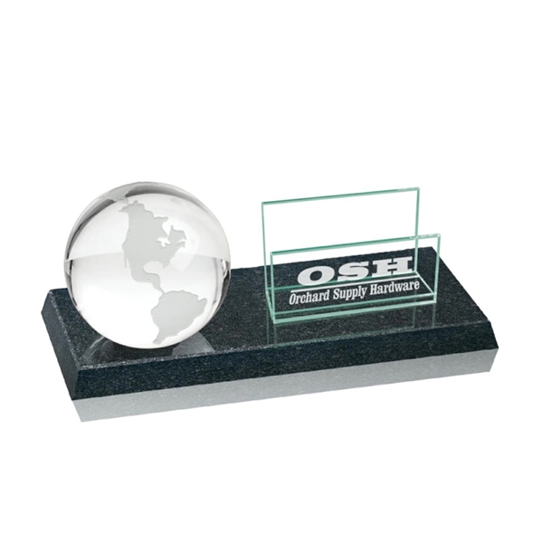 Clear globe card holder with granite base.... from ASI 84592 St Regis Group