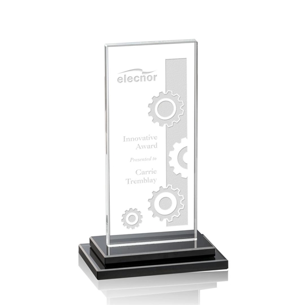 The tall Santorini award is a large panel of luminescent starfire... from ASI 84592 St Regis Group / St Regis