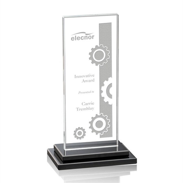 The tall Santorini award is a large panel of luminescent starfire... from ASI 84592 St Regis Group / St Regis