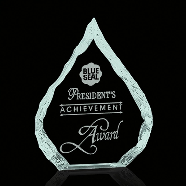 Jade glass oil drop award (no base).... from ASI 84592 St Regis Group / Prestige Glass
