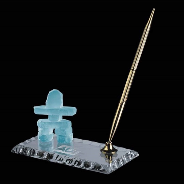 Figurine Penholder - Jade with Gold Pen.... from ASI 84592 St Regis Group