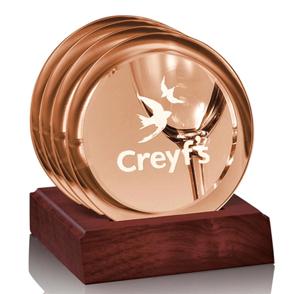 Beautifully structured mirrored beveled coasters complete with a custom wooden base.... from ASI 84592 St Regis Group