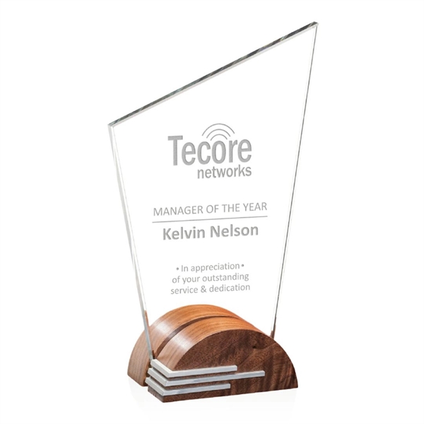 Federer Award - Starfire/Walnut/Aluminum 10"... from ASI 84592 St Regis Group / St Regis