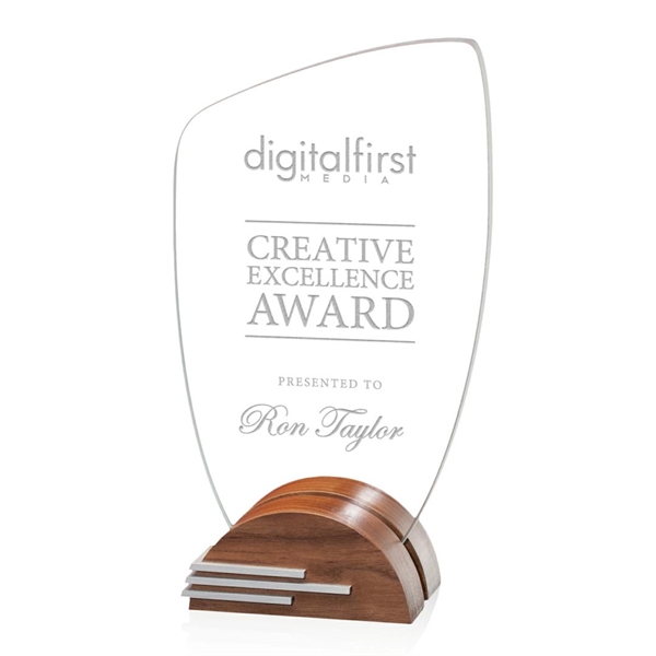 Beecroft Award - Starfire/Walnut/Aluminum 10"... from ASI 84592 St Regis Group / St Regis