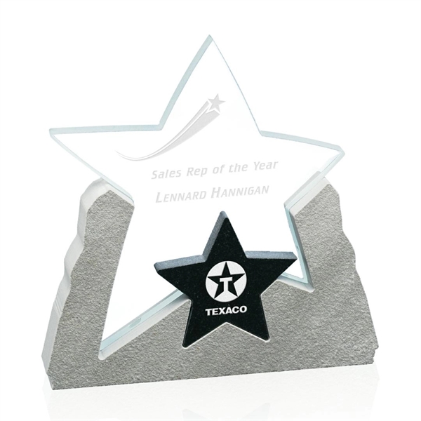 Award - Starfire/Sandstone 7 1/2".... from ASI 84592 St Regis Group / Prestige Glass