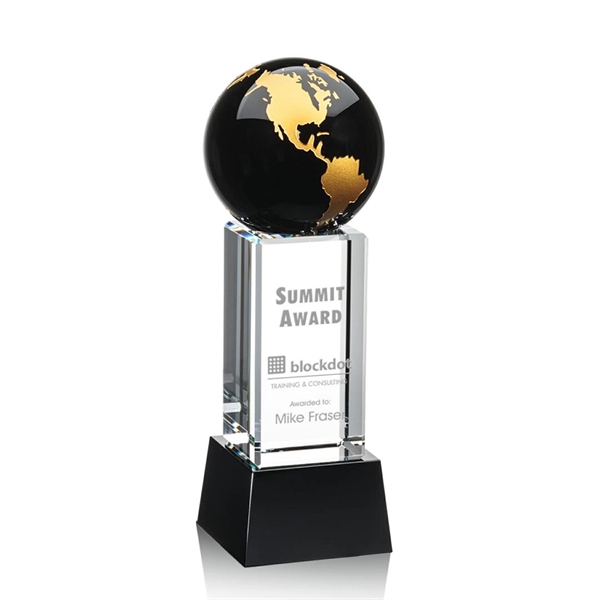 The Luz Globe award features a Black Optical Crystal globe perched... from ASI 84592 St Regis Group / St Regis