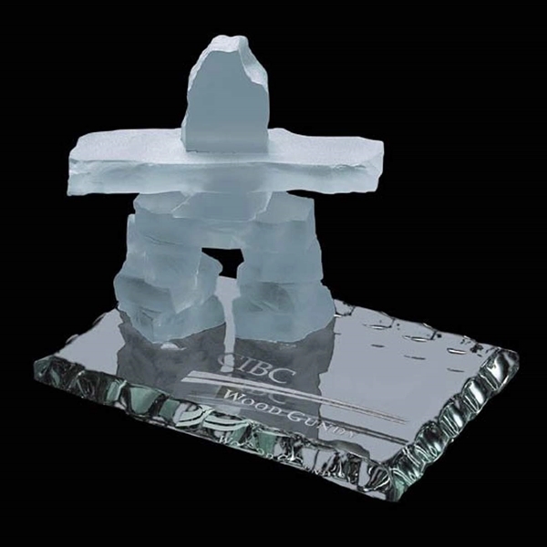 Miniature man-like rock sculpture symbolizing relationships on jade base.... from ASI 84592 St Regis Group