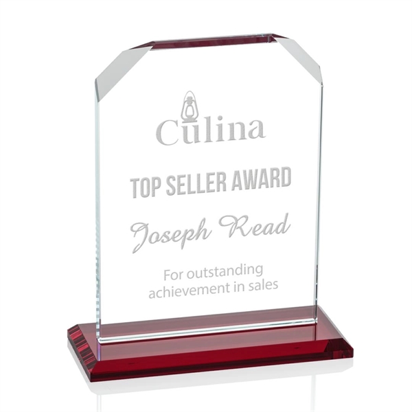 Our extraordinary beveled Starfire Waterford award is combined with ruby optical... from ASI 84592 St Regis Group / St Regis