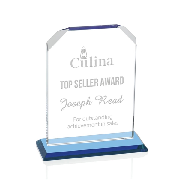 Our extraordinary beveled Starfire Waterford award is combined with sky blue... from ASI 84592 St Regis Group / St Regis