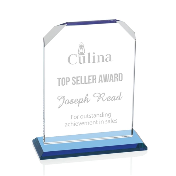 Our extraordinary beveled Starfire Waterford award is combined with sky blue... from ASI 84592 St Regis Group / St Regis