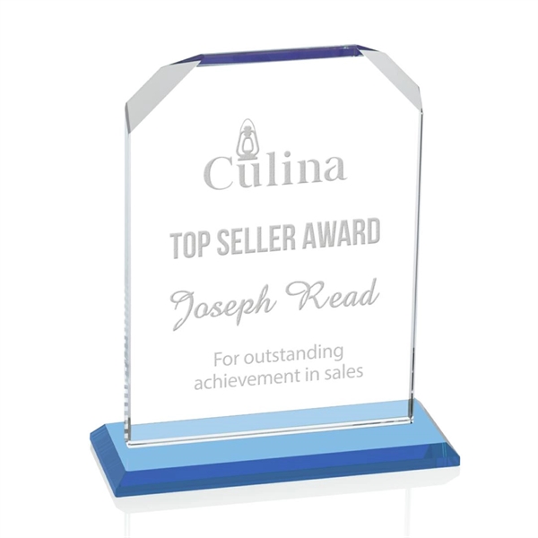 Our extraordinary beveled Starfire Waterford award is combined with sky blue... from ASI 84592 St Regis Group / St Regis