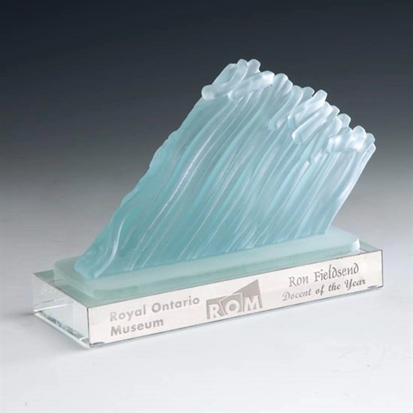 Art glass award with optical crystal base.... from ASI 84592 St Regis Group / R S Owens & Co Inc